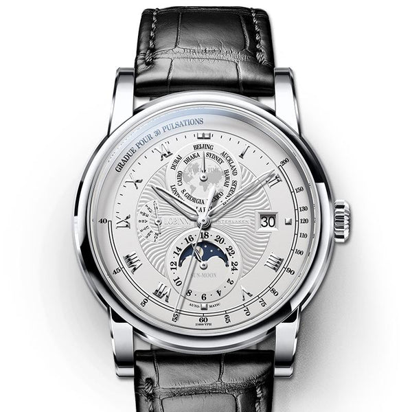 LOBINNI Men's Automatic Mechanical Watch, Waterproof Business Multi-Functional Watch, Valentine's Day Gift For Men