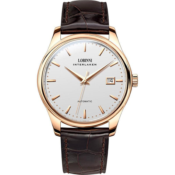 LOBINNI Men's Watch Business Full Automatic Mechanical Waterproof Men's Watch,Mechanical Watch with Day