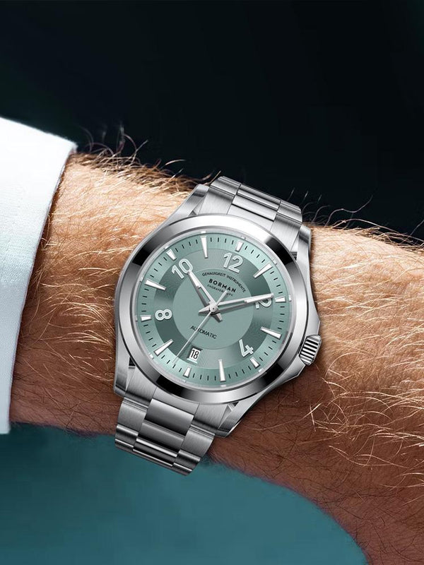 BORMAN watch men's big three-pin luminous automatic large dial mechanical watch waterproof men's watch