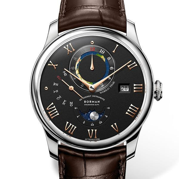 BORMAN Men's Watch - Artificial Sapphire Mirror Flywheel Mechanical Watch - Waterproof - For Men - Classic & Stylish Design - Perfect Gift for Business & Formal Occasions