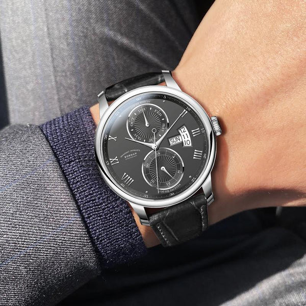Borman official men's watch brand new mechanical watch automatic waterproof leather watch trend ten