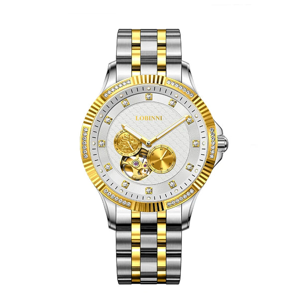 Lobinni Fast Delivery Stainless Steel Mechanical Watch Wrist Men Automatic Watch for Man