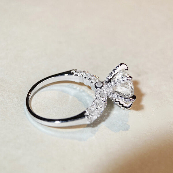 S925纯银烟花切戒指女3克拉豪华满镶六爪钻戒跨境莫桑石戒指批发