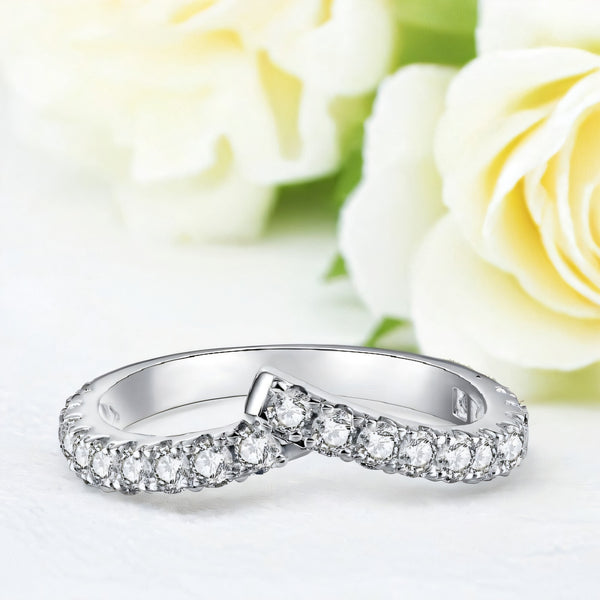 小红书S925银戒指女不对称交叉排钻款ins风高级感HW叠戴指环戒指