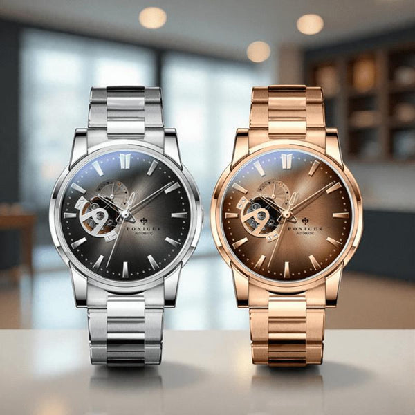 PONIGER high-end business boss mechanical watch men's casual waterproof automatic watch