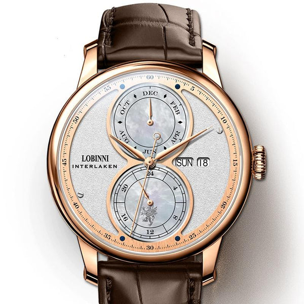 LOBINNI Men's Mechanical Watch, Fully Automatic Waterproof Fashionable Versatile Watch