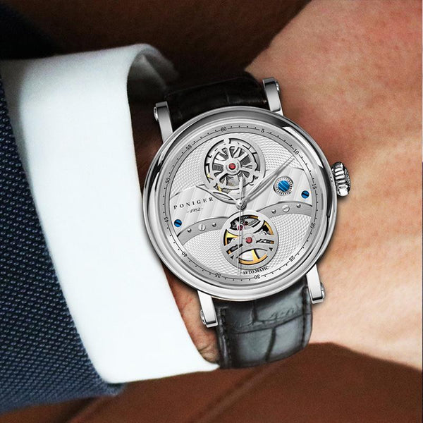 PONIGER Hollow Business Top Brand Men's Watch Waterproof Men's Automatic Watch