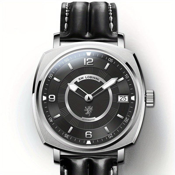 LOBINNI Men's Watch Full Automatic Mechanical Watch Hollow Waterproof Watch